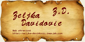 Željka Davidović vizit kartica